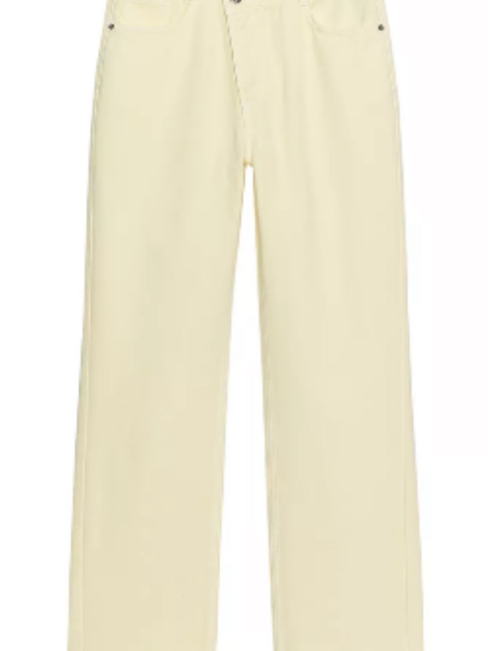Zara Soft Cream straight Leg Trousers